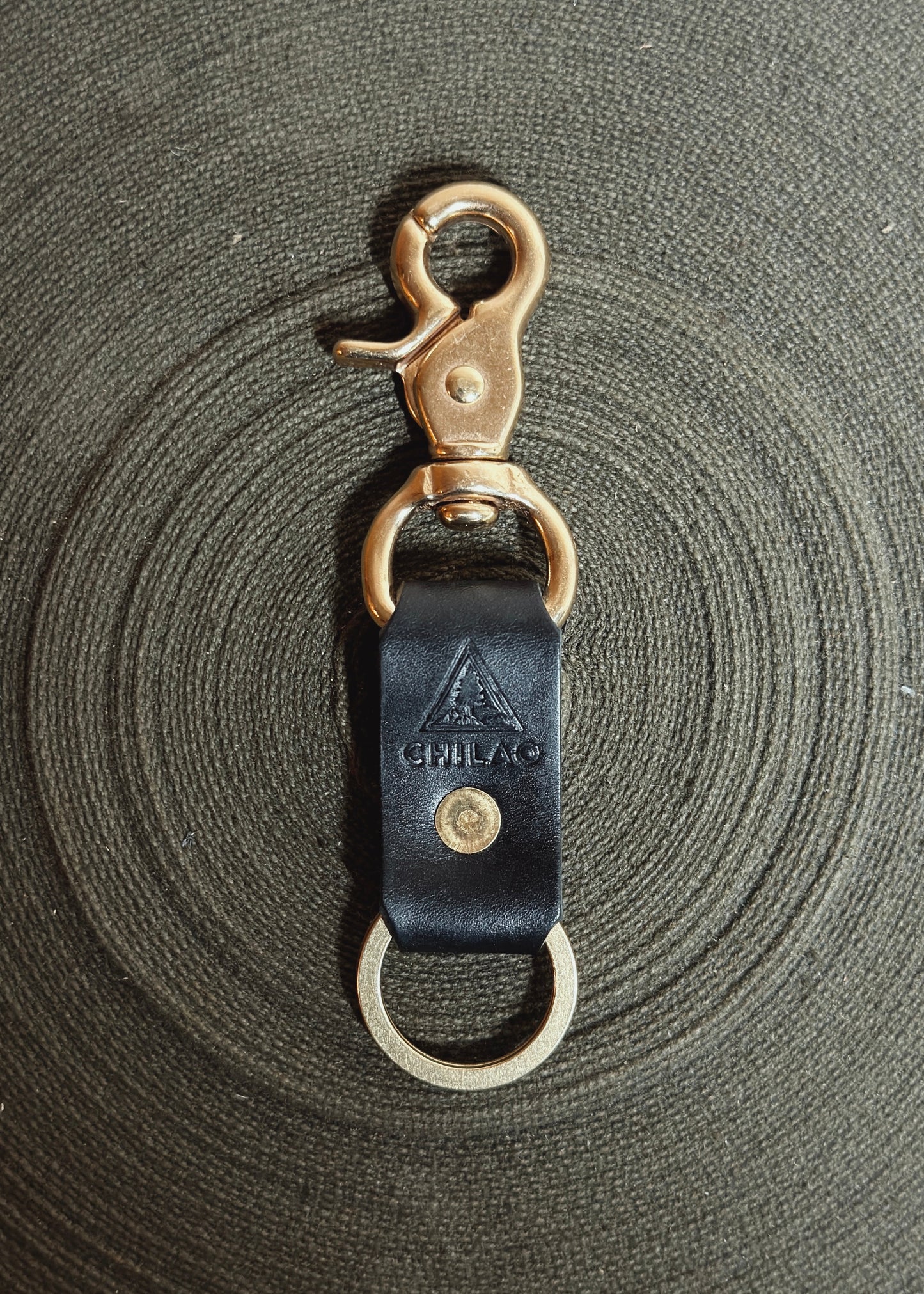 Black Leather Keychain