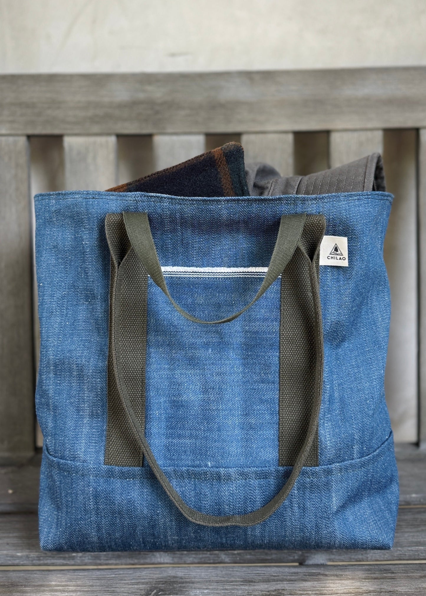 The Selvedge tote bag in Japanese selvedge denim