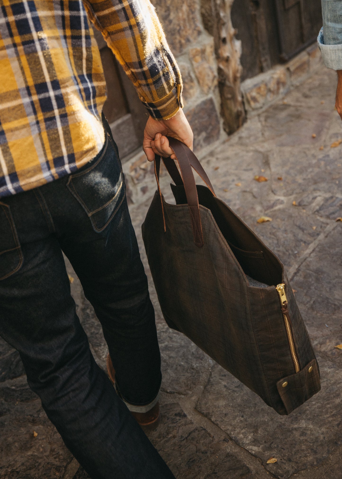 Newcomb in Plaid Waxed Canvas