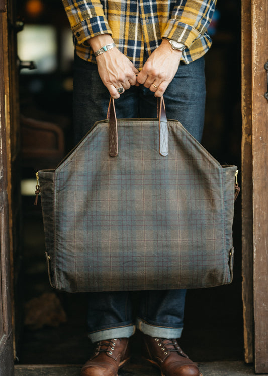 Newcomb in Plaid Waxed Canvas