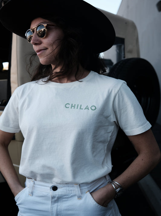 Person wearing Chilao Tee for Wellema charity shirt