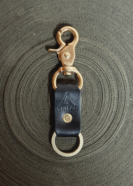 Black Leather Keychain