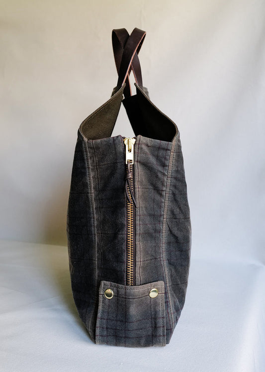 Newcomb in Plaid Waxed Canvas