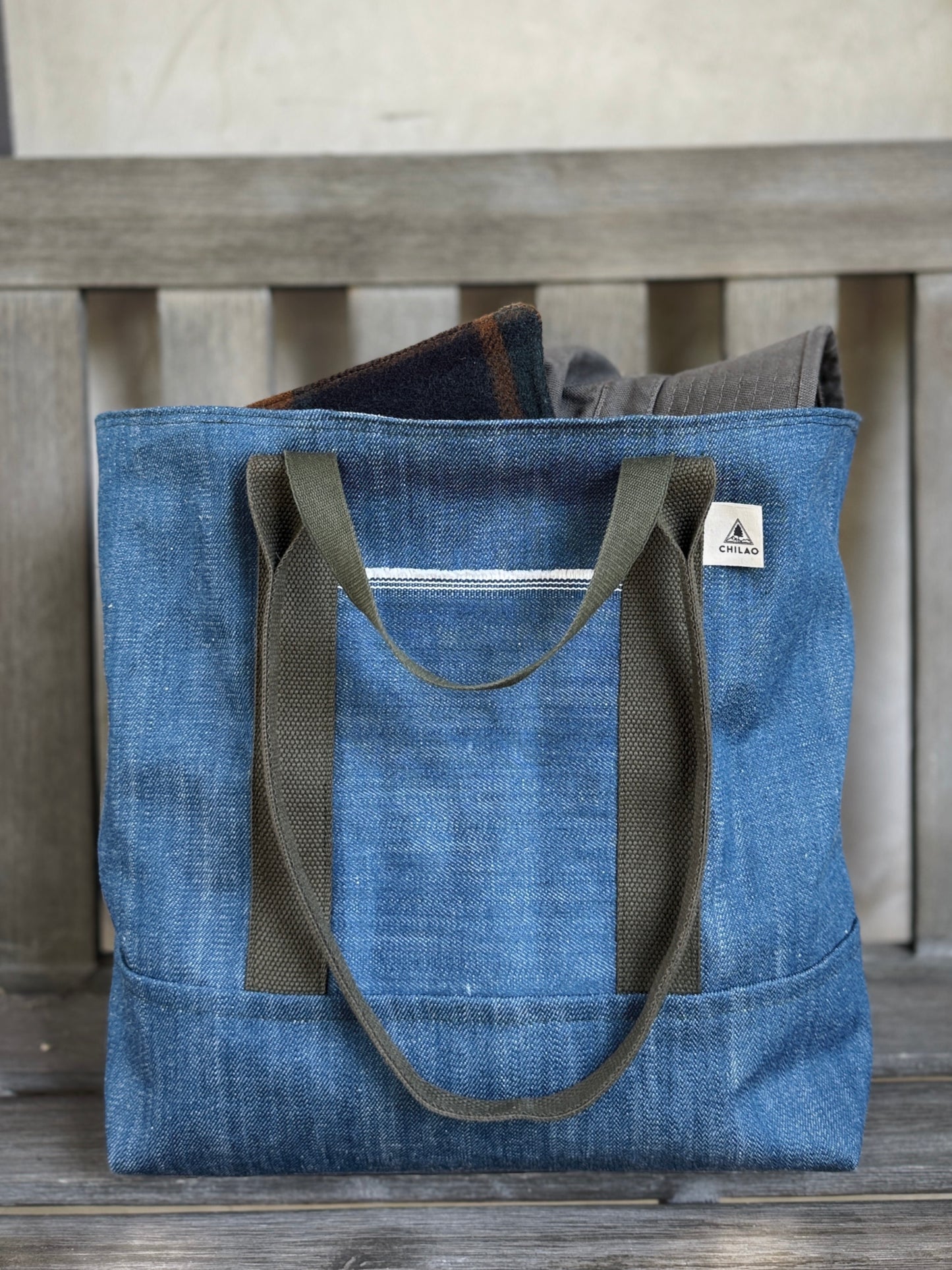 The Selvedge tote bag in Japanese selvedge denim