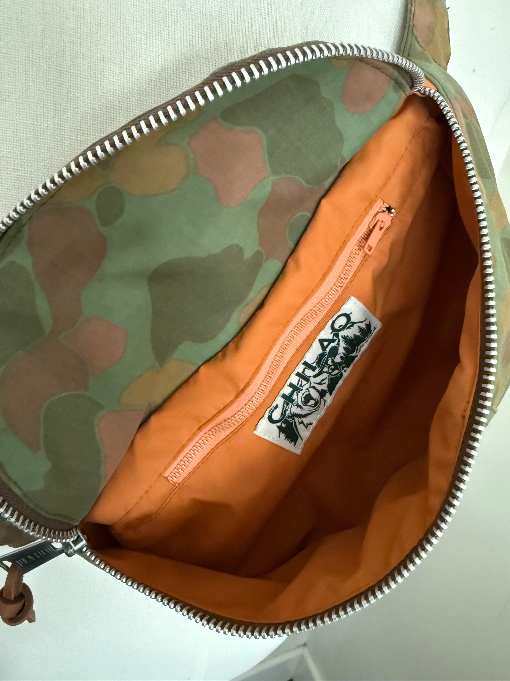 Orange deadstock lining detail on Wilson Pack