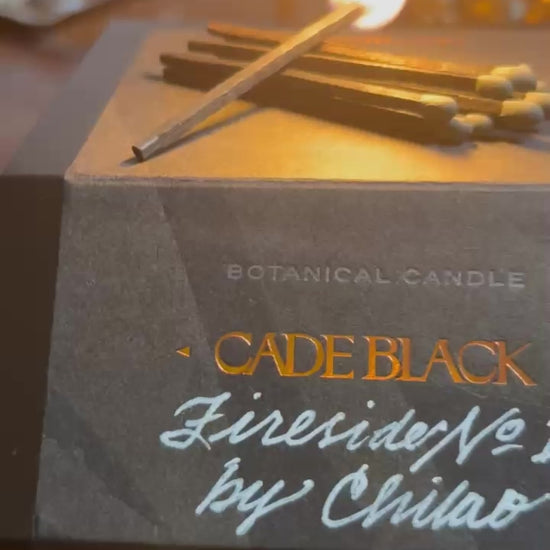 Fireside No.1 candle packaging and presentation