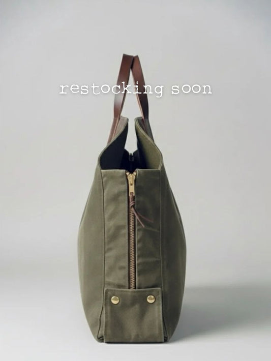 Newcomb in Brown Waxed Canvas